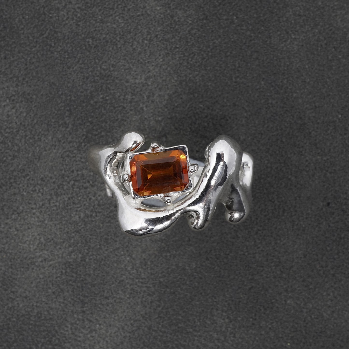 LIQUID METAL RING- more gemstones available