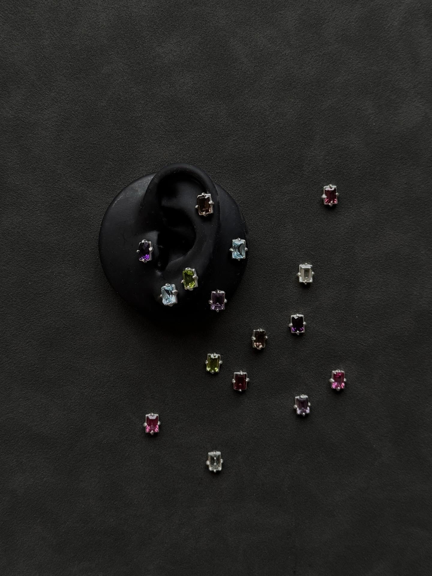 BBY GIRL STUDS- more gemstones available
