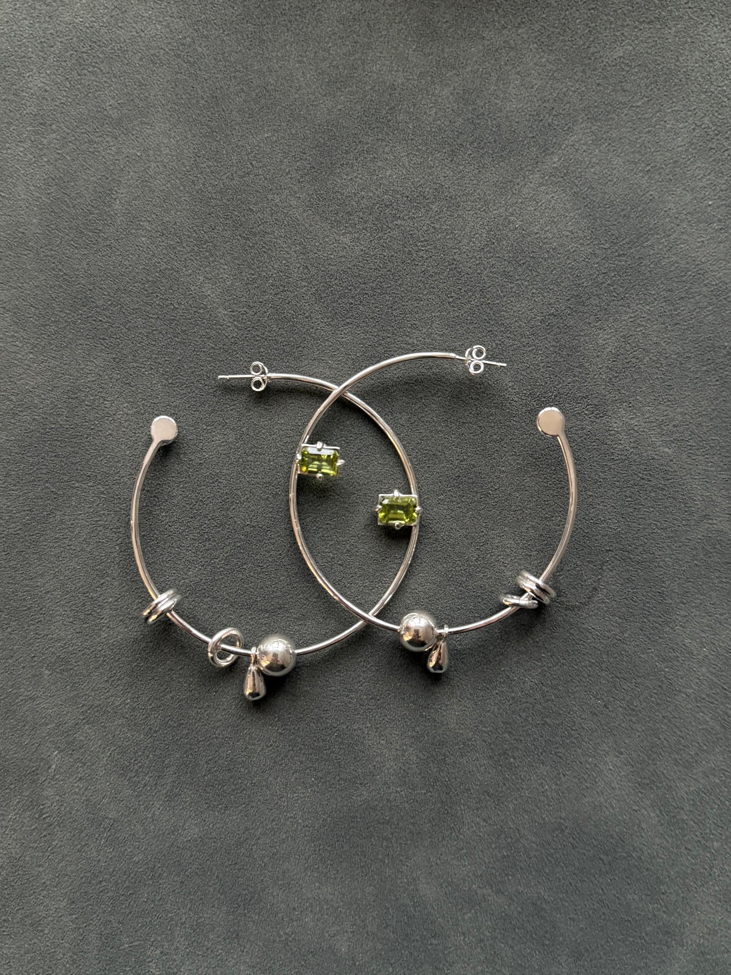 PERIDOT HOOPS