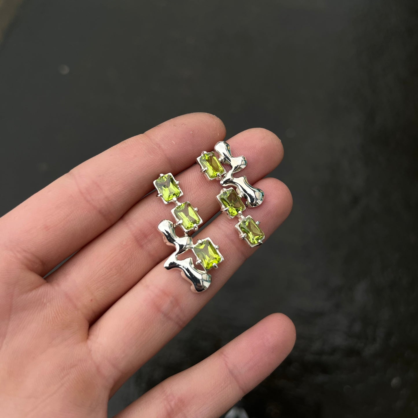 PERIDOT JELLY EARRINGS