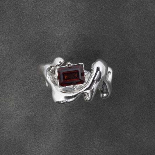 LIQUID METAL RING- more gemstones available