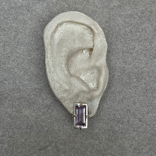 LARGE AMETHYST STUDS