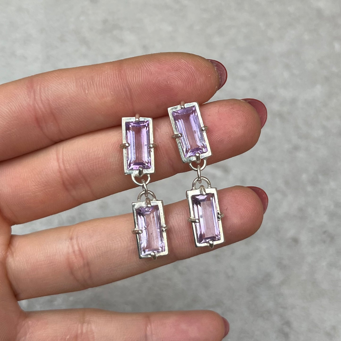 AMETHYST DROP EARRINGS