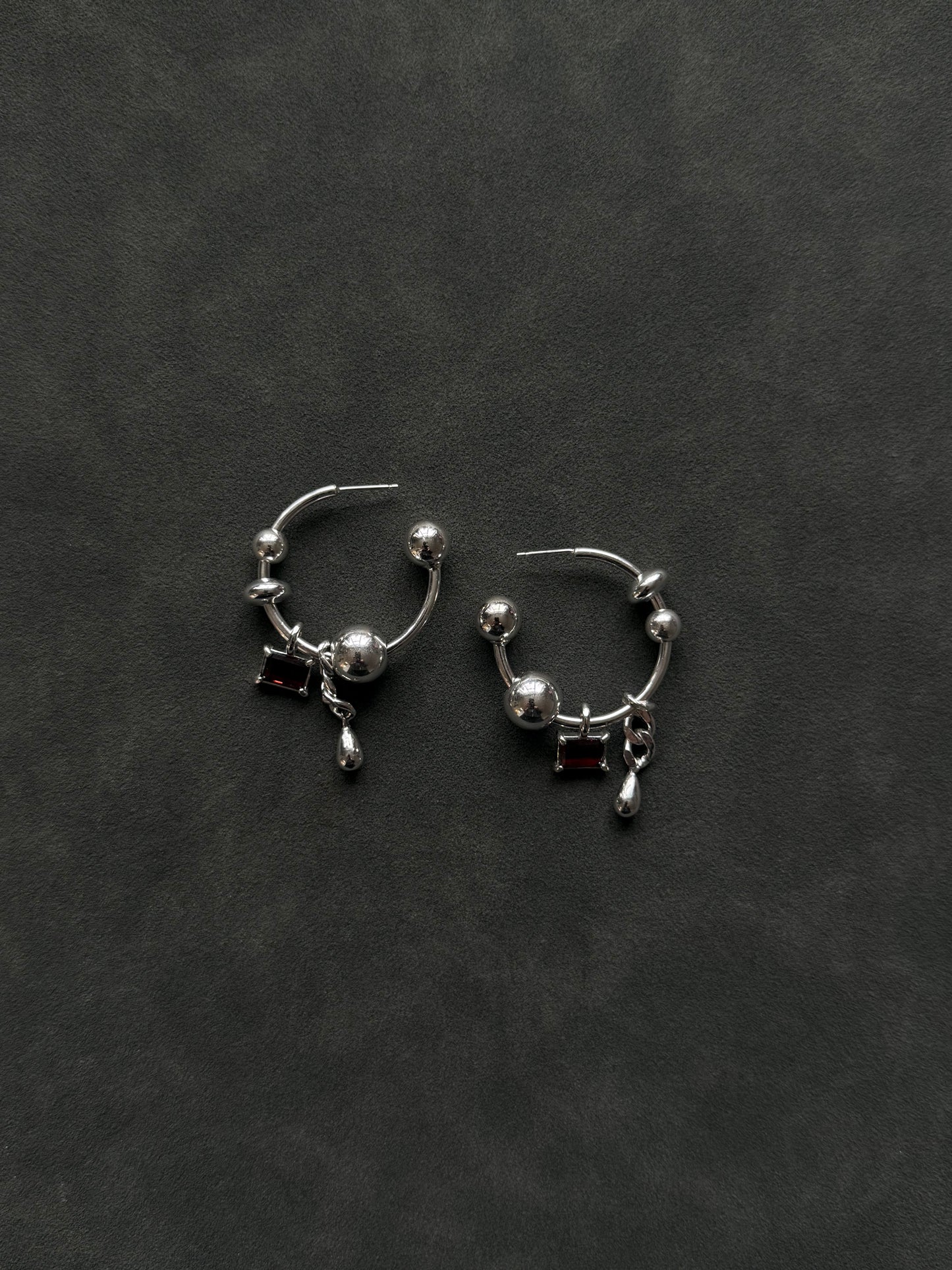 CHARM HOOPS - more gemstones available