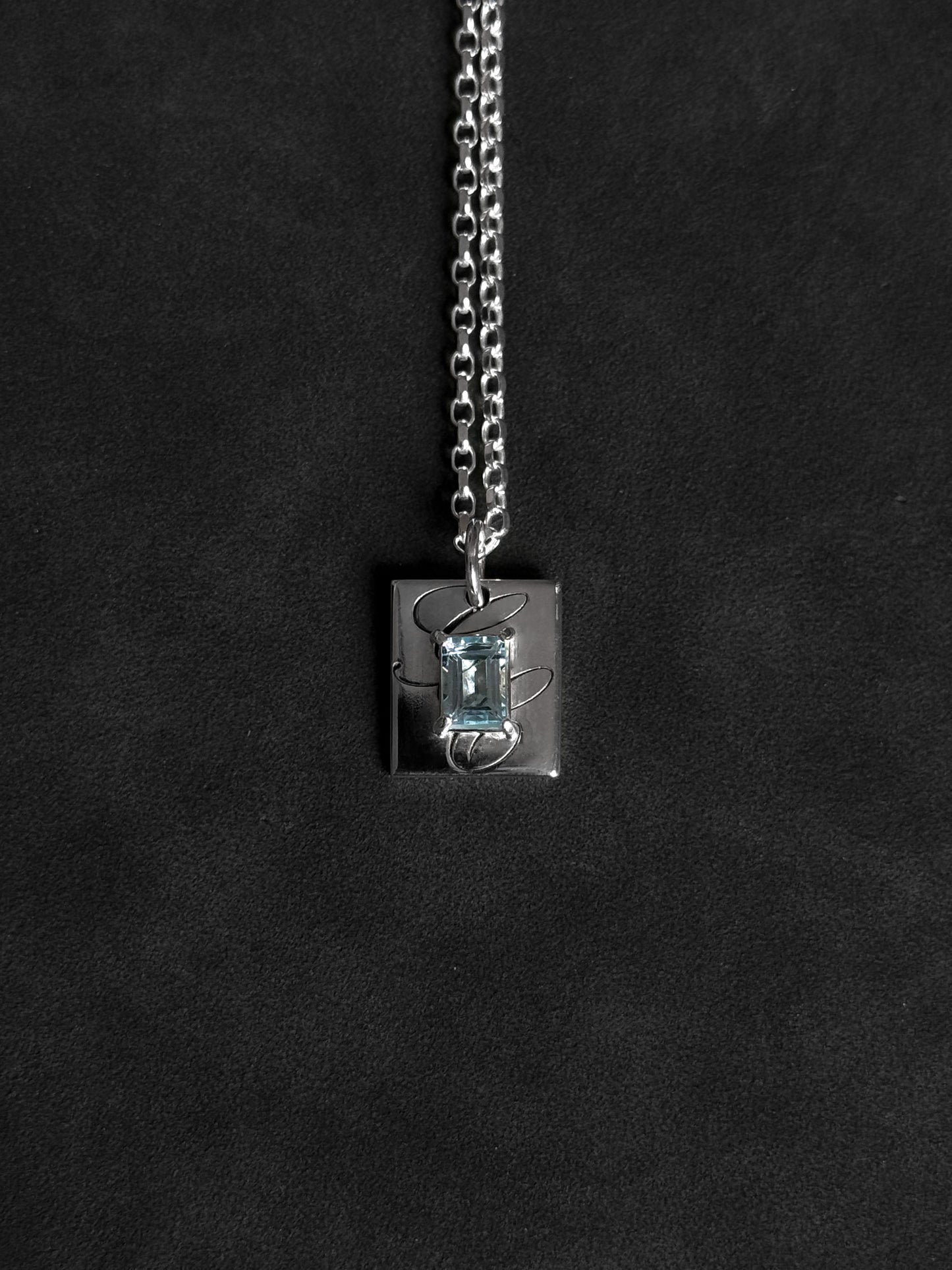 SOI PENDANT- custom gemstone and engraving