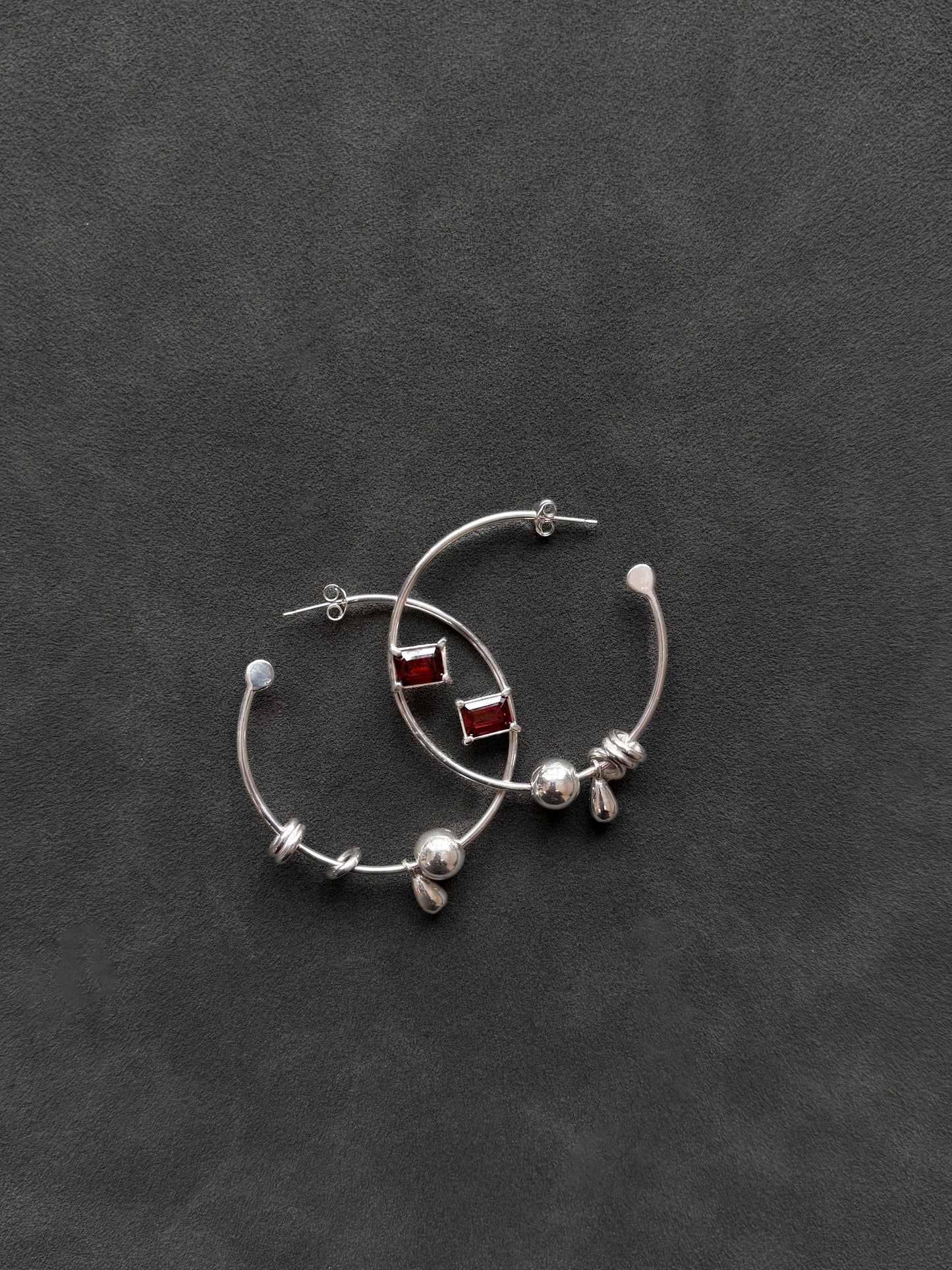 MEDIUM HOOPS - more gemstones available