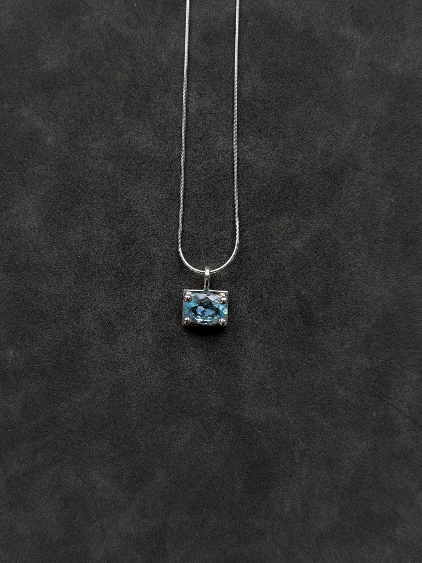 BLUE TOPAZ BABY BUBBLE PENDANT