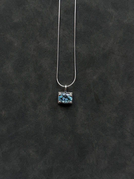 BLUE TOPAZ BABY BUBBLE PENDANT