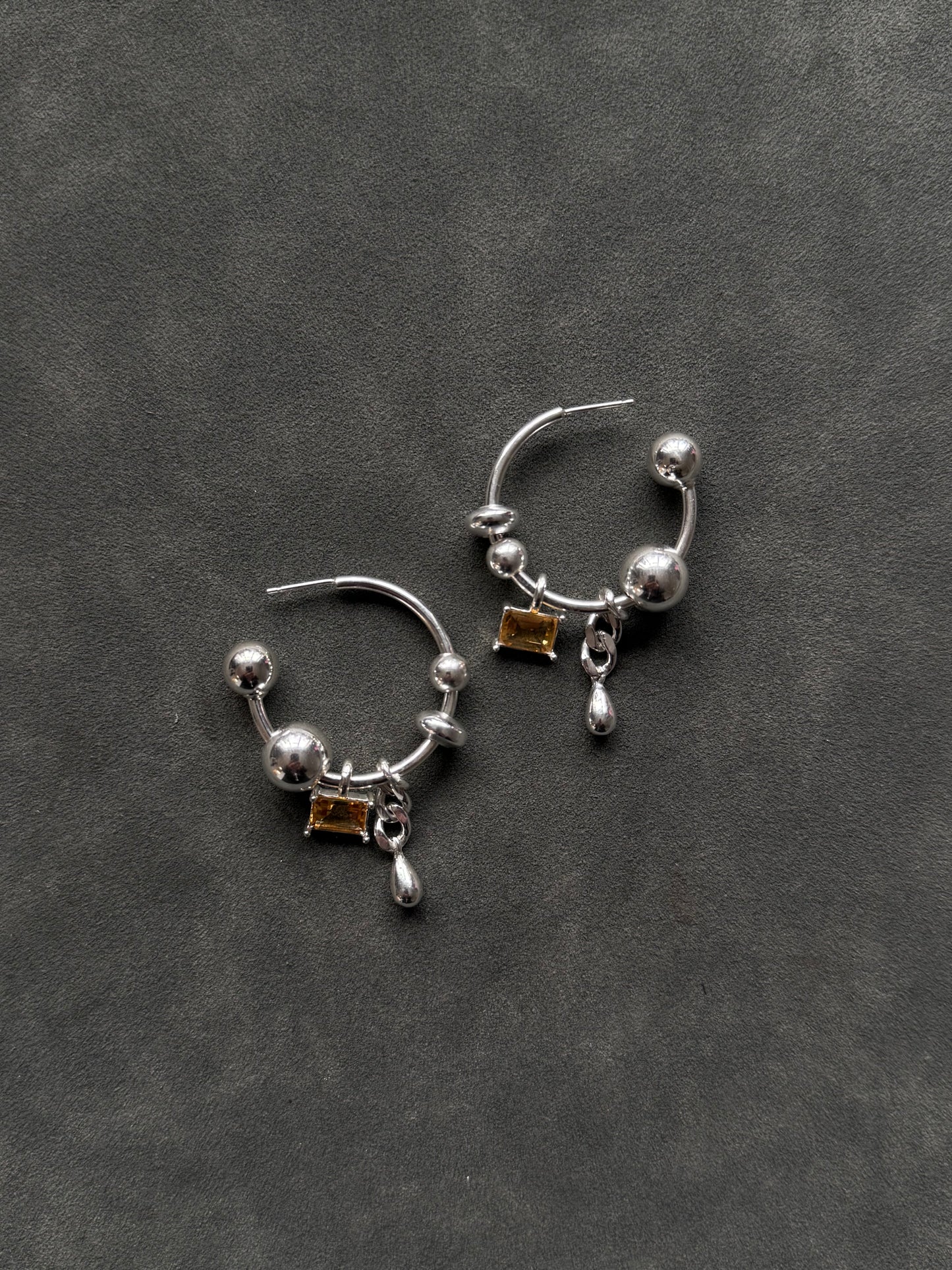 CHARM HOOPS - more gemstones available