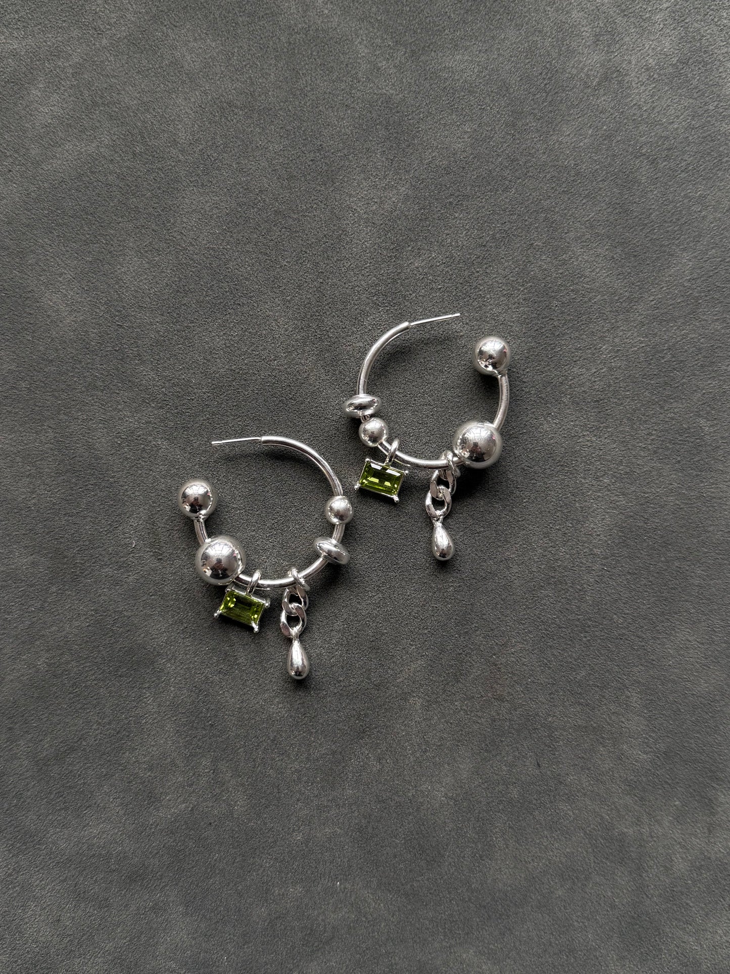 CHARM HOOPS - more gemstones available