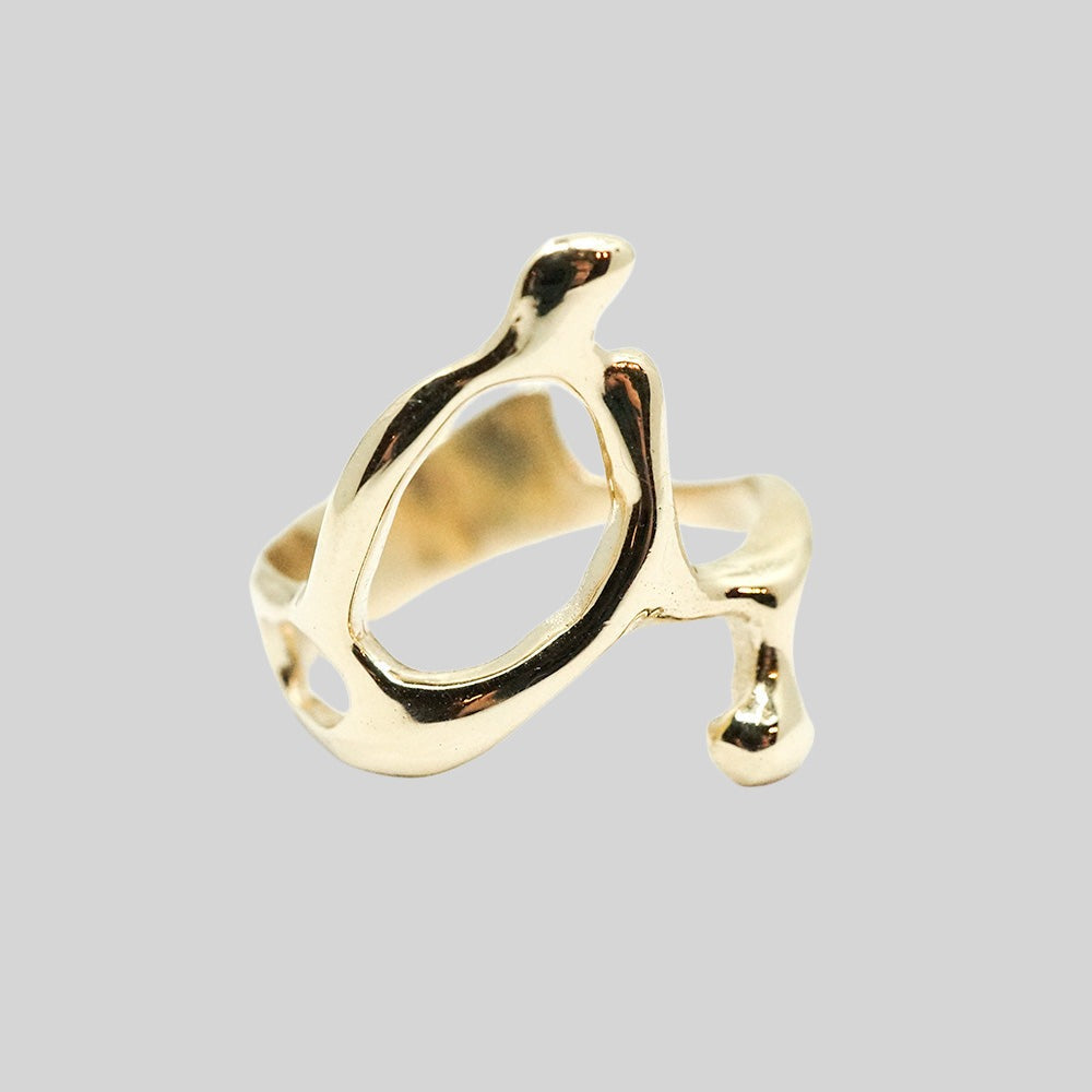 002 GOLD ALIEN RING