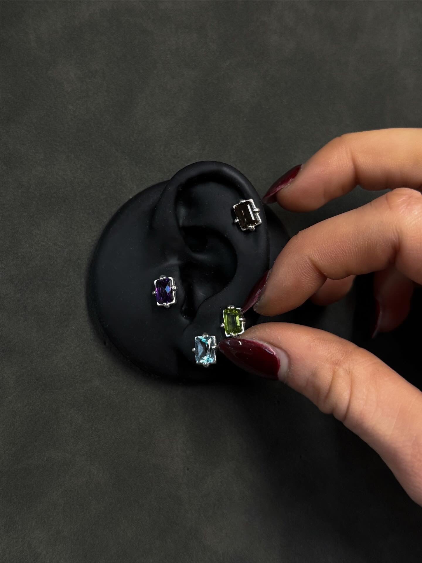 BBY GIRL STUDS- more gemstones available