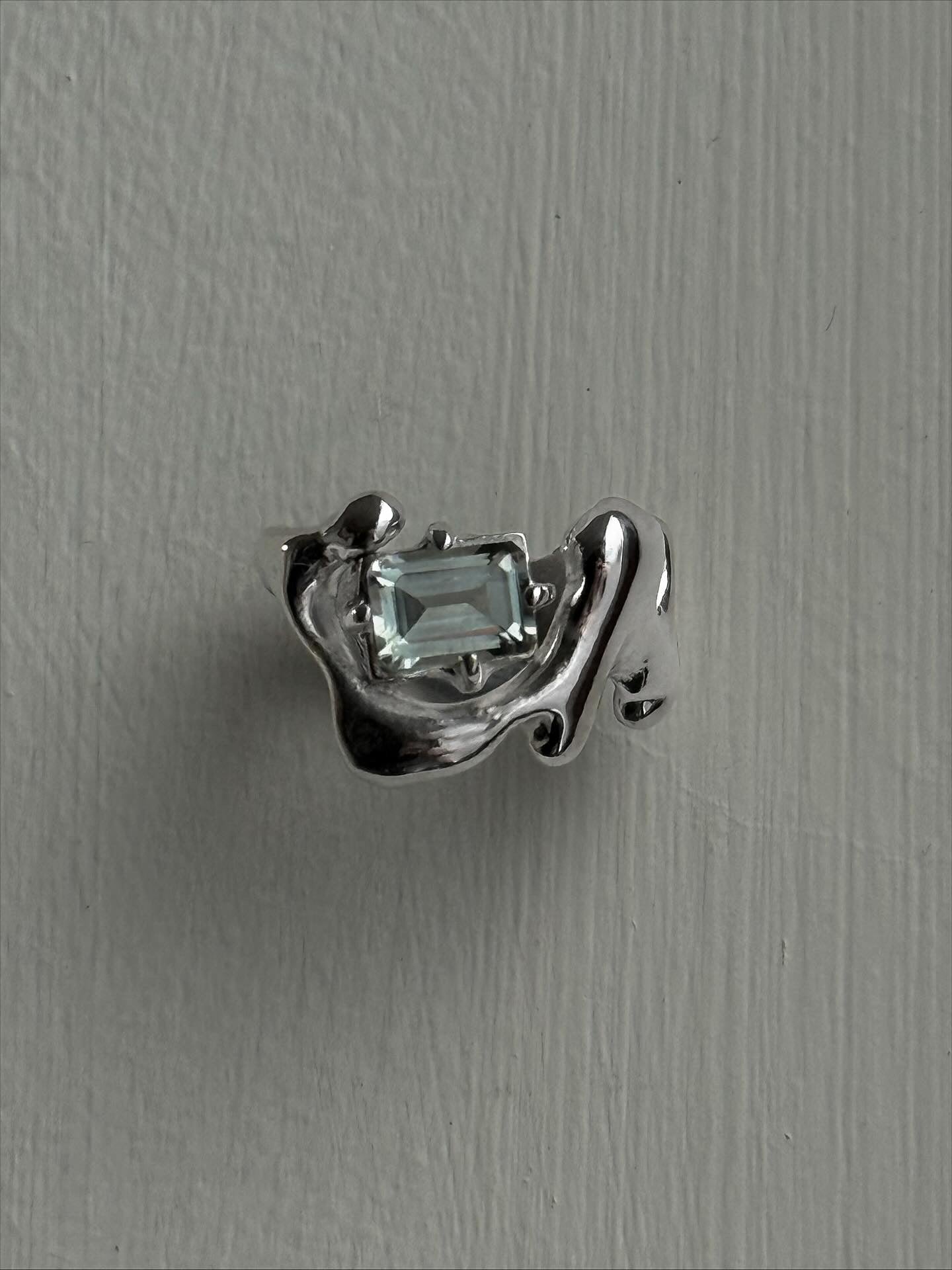 LIQUID METAL RING- more gemstones available