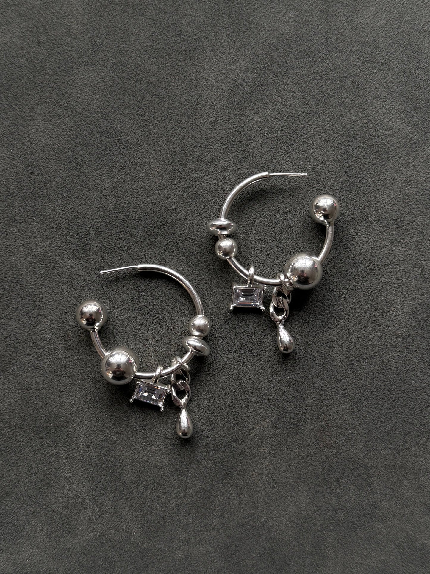 CHARM HOOPS - more gemstones available
