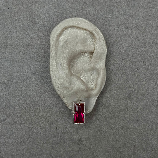 LARGE RUBY STUDS