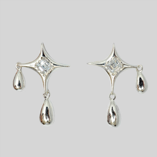 CZ DRIPPING STAR EARRINGS