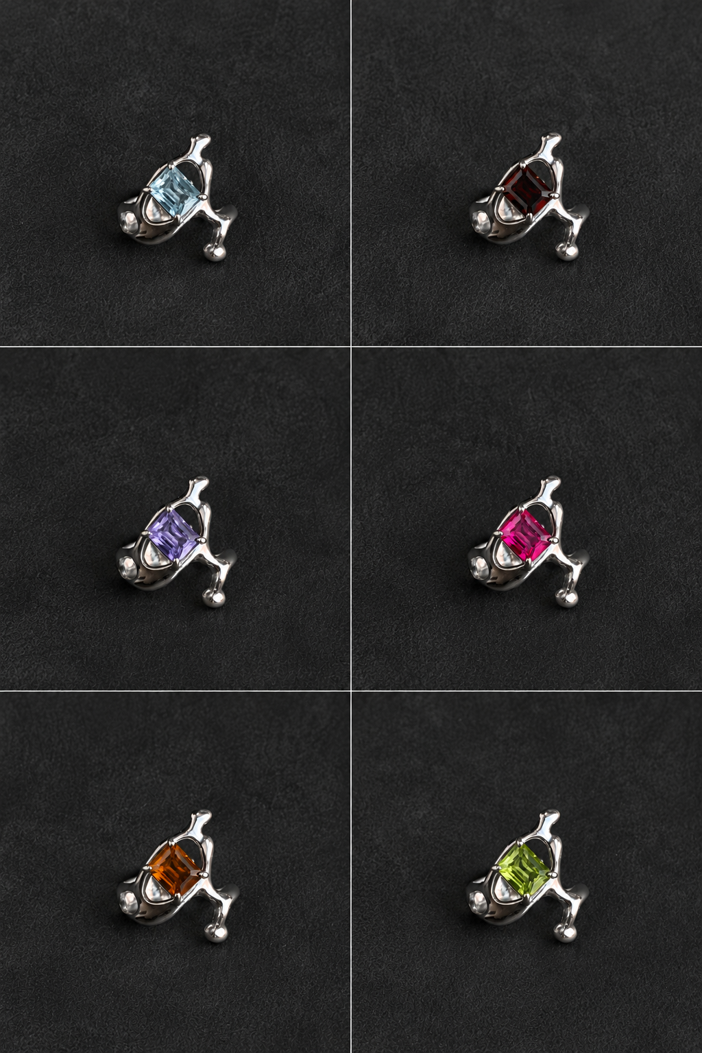 002 ALIEN RING - more gemstones available