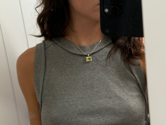 LEMON QUARTZ BABY BUBBLE PENDANT