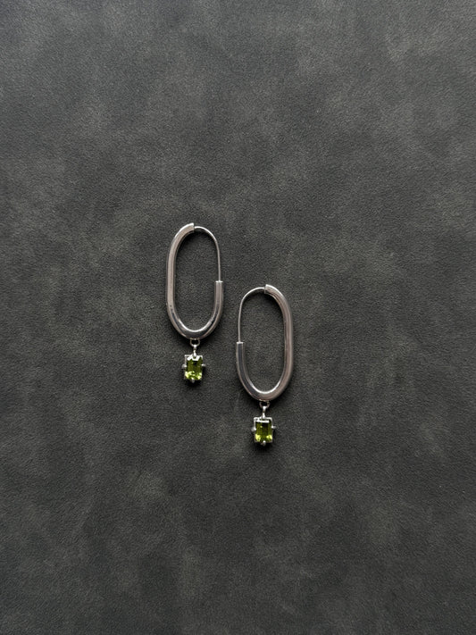 PERIDOT PLONK HOOPS