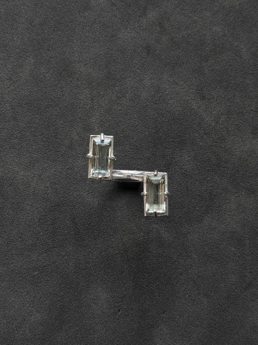 GREEN QUARTZ FLOATING RING