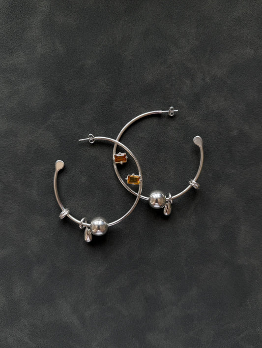 CITRINE HOOPS