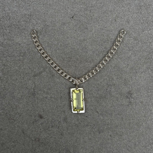 LEMON QUARTZ BAGUETTE PENDANT