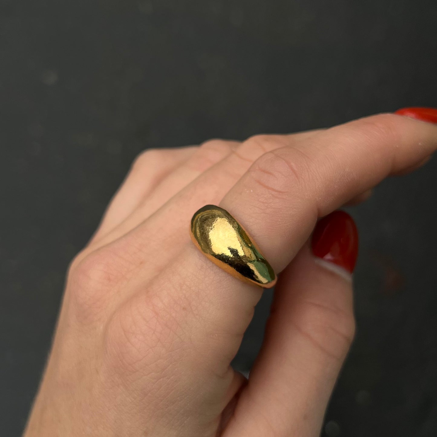 GOLD MINI BUBBLE RING