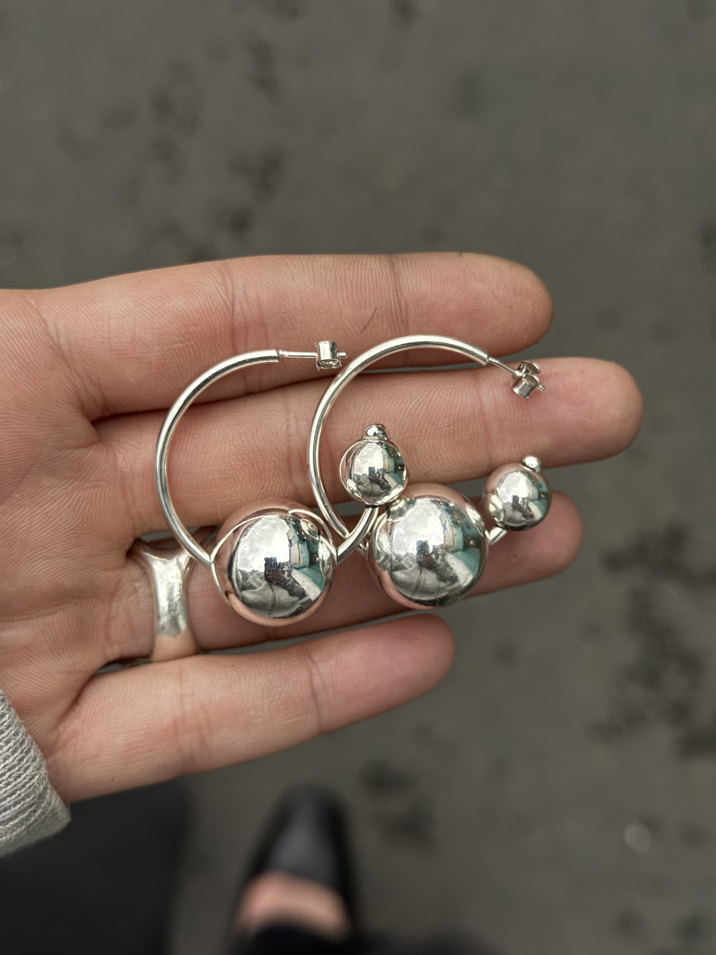 BUBBLE HOOP EARRINGS