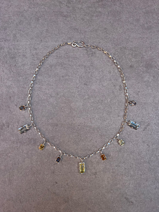 QUARTZ AND CITRINE NECKLACE