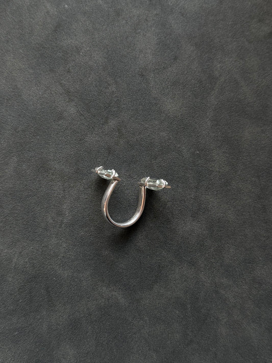 GREEN QUARTZ FLOATING RING