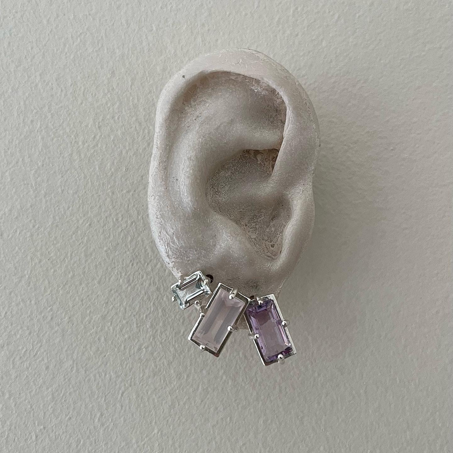 LARGE AMETHYST STUDS