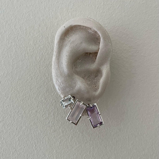 LARGE AMETHYST STUDS