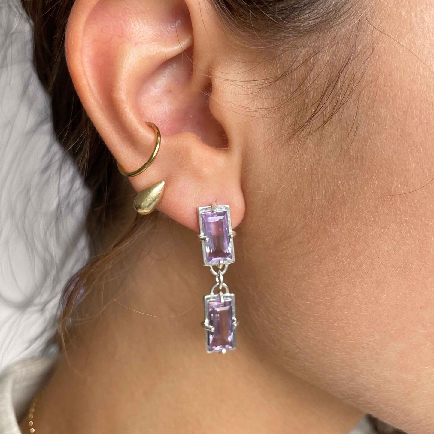 AMETHYST DROP EARRINGS