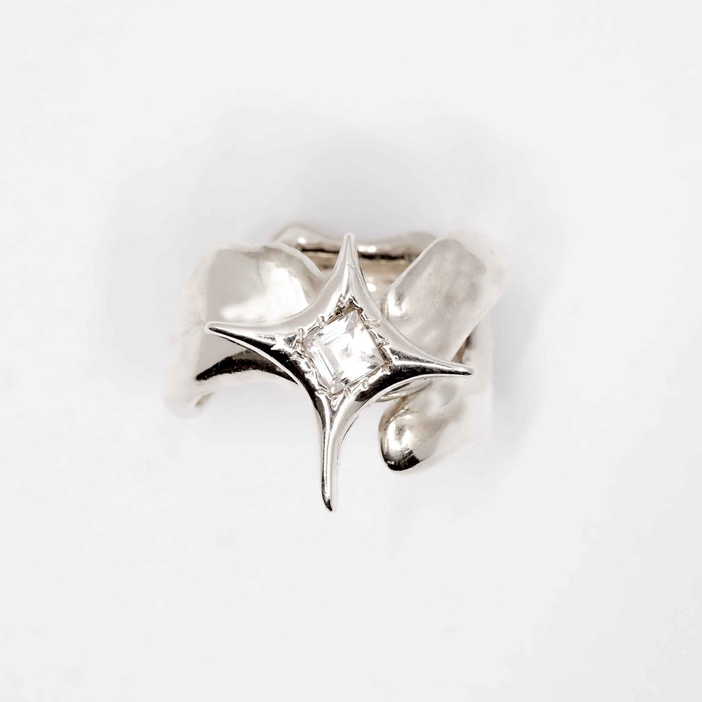 MOISSANITE STAR BURST RING