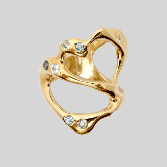 GOLD TOPAZ LIQUID LOVE RING