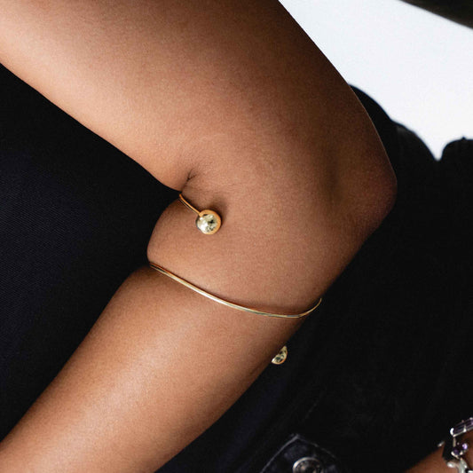 GOLD BUBBLE ARM CUFF