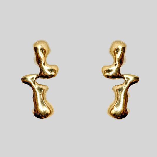 GOLD LIQUID EARRINGS