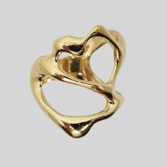 GOLD LIQUID LOVE RING