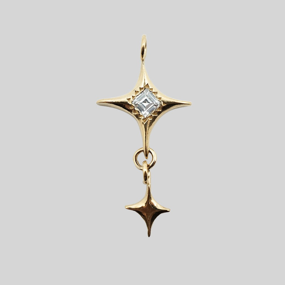 GOLD DOUBLE SPARKLE PENDANT