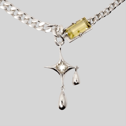 LEMON QUARTZ STAR NECKLACE