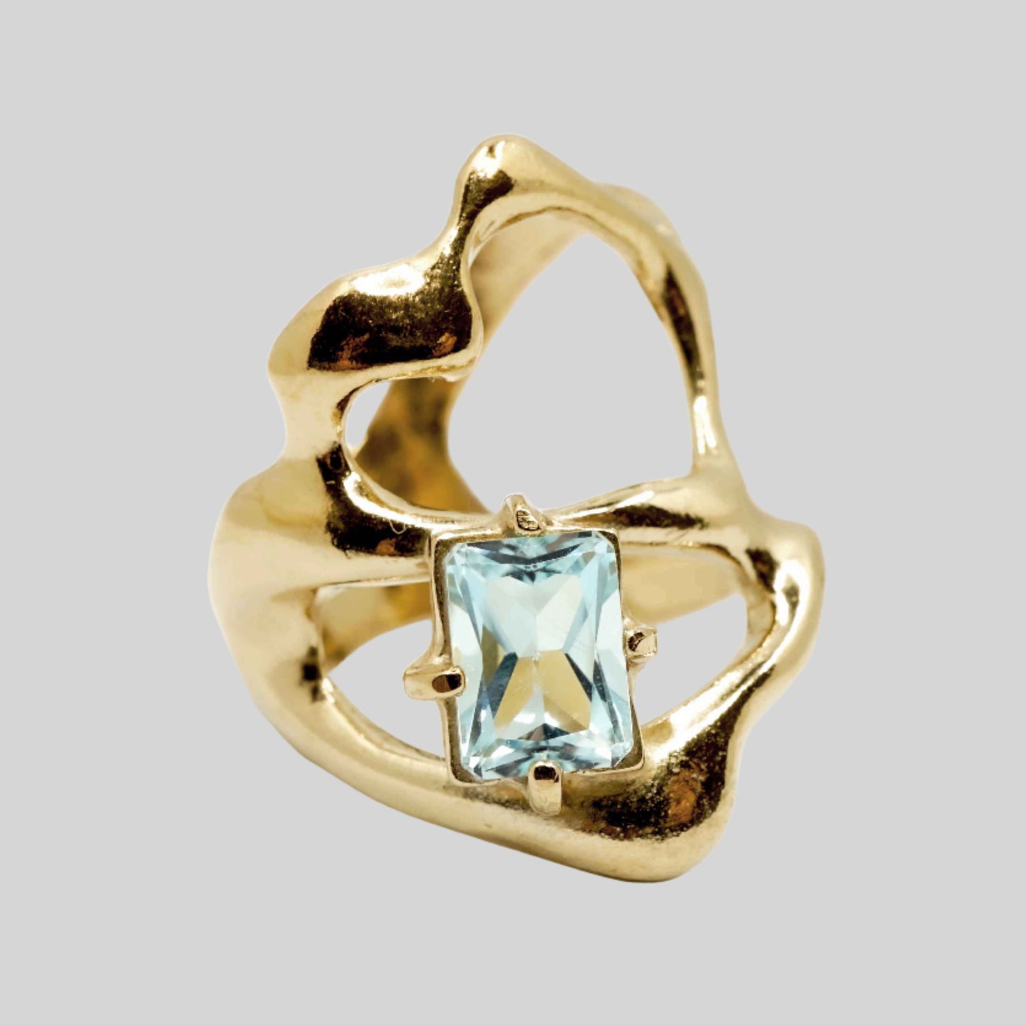 GOLD TOPAZ LIQUID LOVE RING