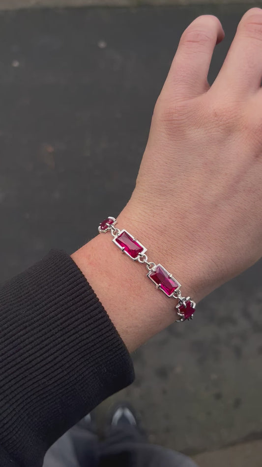 RUBY TENNIS BRACELET