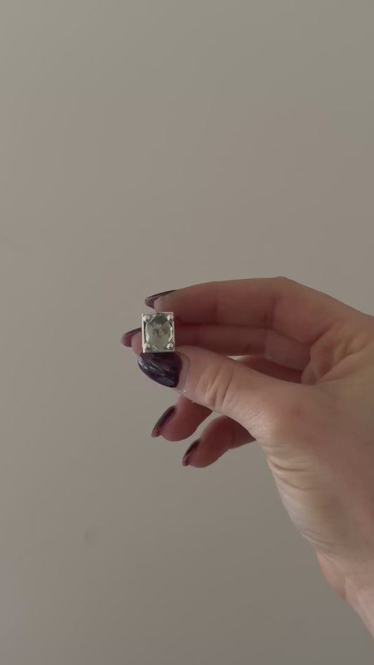 GREEN QUARTZ EAR CUFF