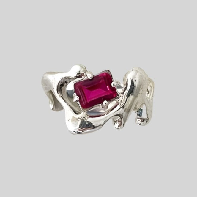 RUBY LIQUID METAL RING