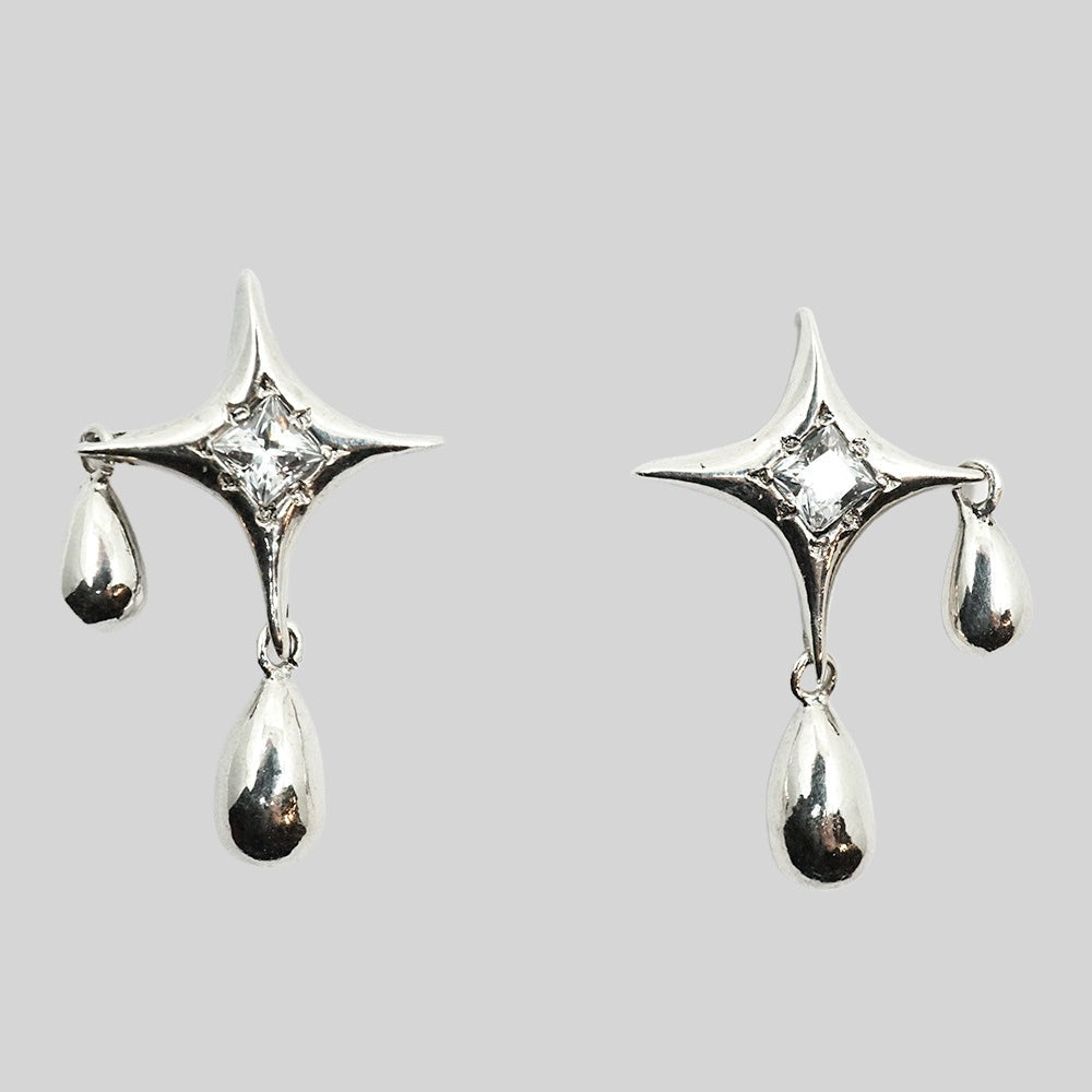 MOISSANITE DRIPPING STAR EARRINGS