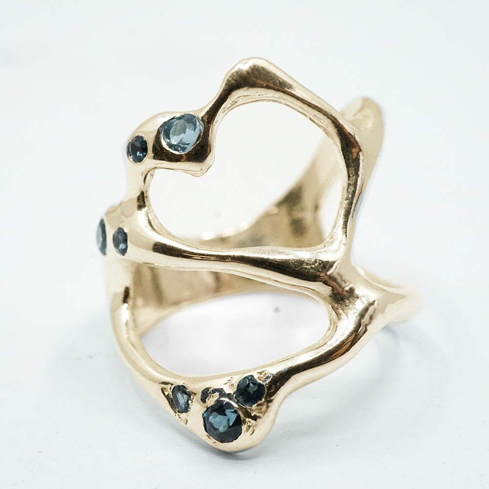 GOLD TOPAZ LIQUID LOVE RING